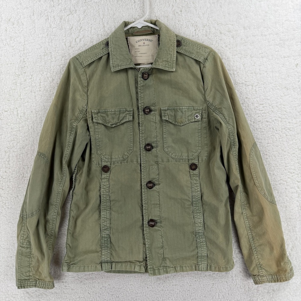 Converse John Varvatos Jacket Mens Small Green Army Military Canvas 001908